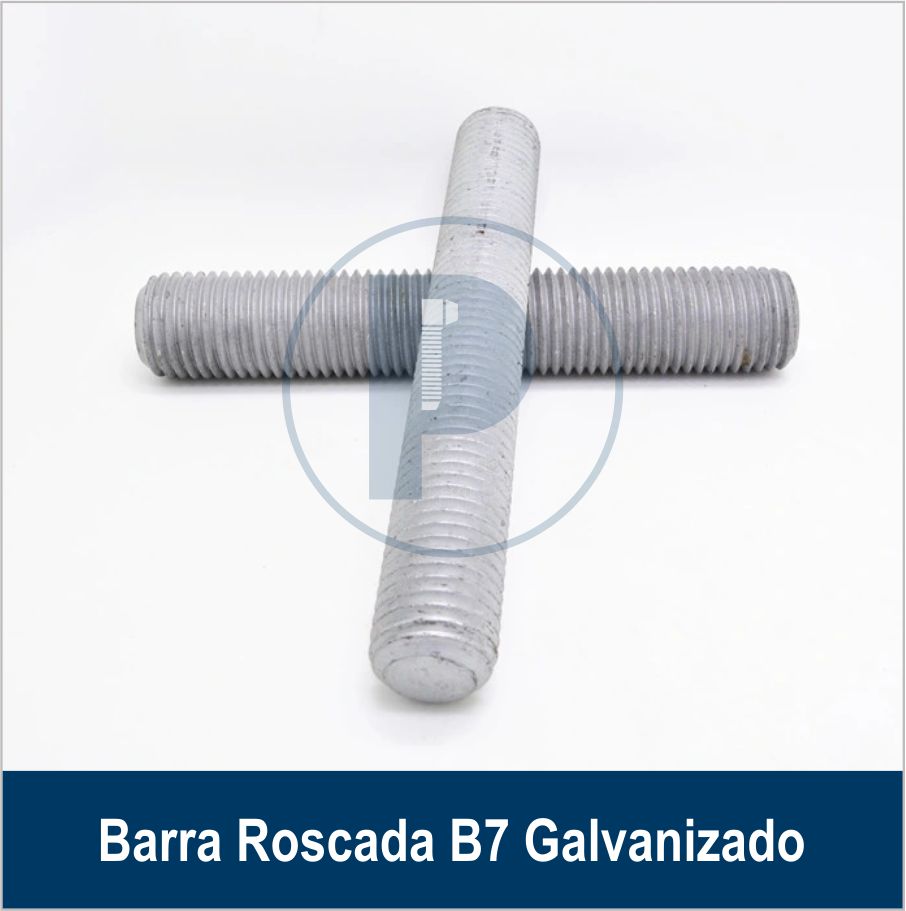 BARRA ROSCADA ASTM A193 B7 GALVANIZADA